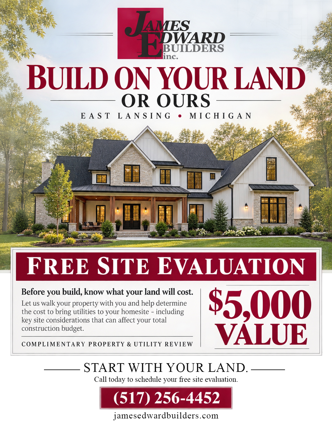 Free Site Eval Flyer James Edward Builders Free Site Eval Flyer James Edward Builders