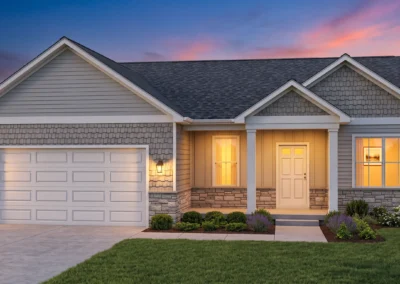 Glen Arbor Elevation Rendered Twilight