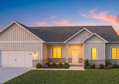Harbor Springs Elevation Render Square Twilight