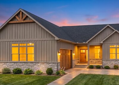 Leelanau Elevation Render Twilight